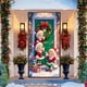 thumbnail image 5 of Decoraciones navideñas, cortina navideña para puerta, banderines, fotos para exteriores, fiesta de Navidad, elfos, celebración, fondo decorativo, decoración colgante, cortina de poliéster de tela, 5 of 6