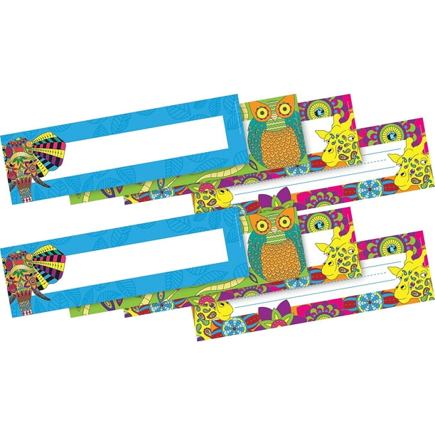 Barker Creek Bohemian Animals Name Plate / Bulletin Board Sign Set 72/Set BC3813 Barker Creek Bohemian Animals Name Plate / Bulletin Board Sign Set 72/Set BC3813