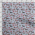 thumbnail image 3 of Soimoi Dog Print, Velvet Fabric, Decor Sewing Fabric by The Yard 54 Inch Wide,Decorative Fabric for Upholstery and Home Accents, Light Blue, 3 of 5