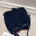 thumbnail image 5 of Eoperou Fashion Solid Color Women Fringe Drawstring Suede Crossbody Shoulder Bucket Bag, 5 of 8