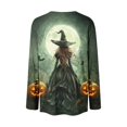 thumbnail image 5 of ZHYou Halloween Printed Tops for Women Casual Long Sleeves Crewneck Loose Fit Pullover Cute Shirts,Multicolor,Size S, 5 of 8