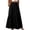Black, variant on Women's Boho Tiered Maxi Skirt with Smocked Waistband and Ruffled Hemline, Airy Cotton Blend That Swings With Every Step You Take. Black L