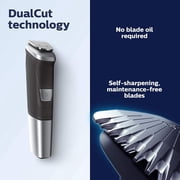 Philips Norelco Multigroom Series 5000 (MG5750/49) 18 Piece, Beard Face, Hair, Body Hair Trimmer For Men - No Blade Oil