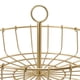 thumbnail image 4 of 2 Tier Fruit Basket Iron Round Golden Nordic Household Snack Storage Tray for Party Desktop Kitchen, 4 of 4