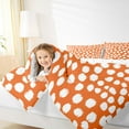 thumbnail image 4 of Feelyou Simple Polka Dot Full Size Comforter Sets, Chic Brush Artwork Bedding Comforter Set, Orange Cartoon Cycle Reversible Bedding Sets, Lightweight Room Decor, 3 Pieces, 4 of 8