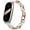 Whiterose, variant on Band Compatible with Xiaomi Smart Band 8 Strap, Stainless Steel Leather Ring Chain Belt Miband 8 Straps Breathable Belt Elegant Replacement Watch Band for Ladies