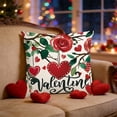 thumbnail image 4 of Yusimy 45 x 45 Inch Valentine's Day Themed Pillowcase with Heart and Flower Print for Sofa Decor for Holiday Decor, 4 of 6
