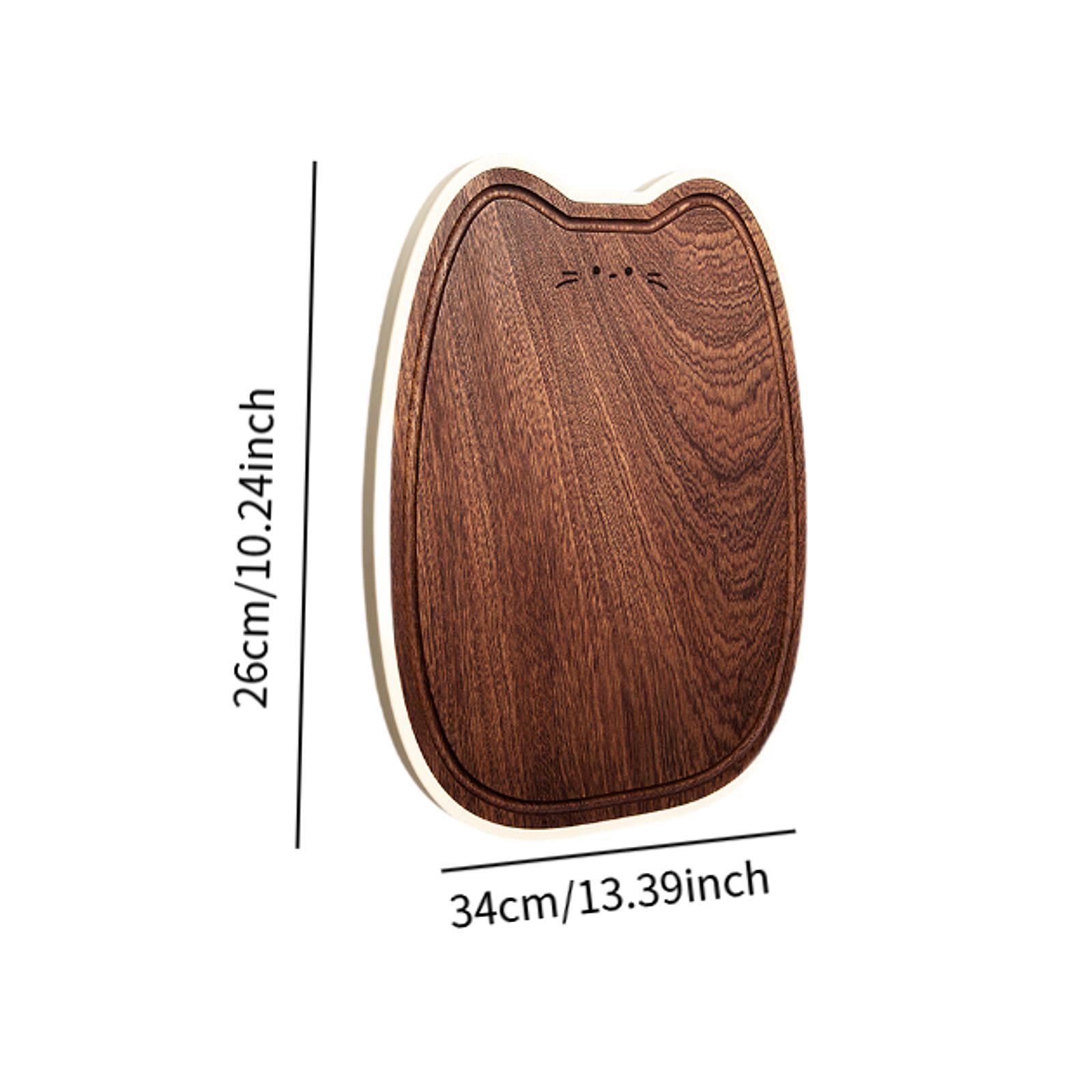 Fiocias Wood Chopping Board Bread Tray Kitchen Gadget Serving Tray Multipurpose Portable