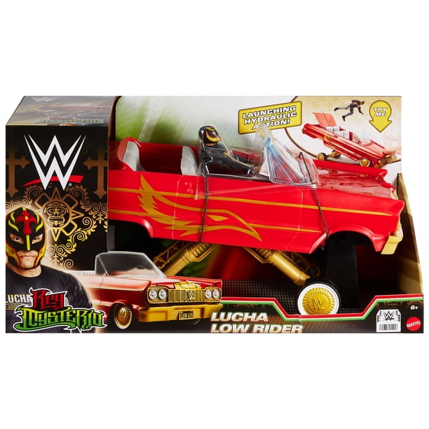 WWE Action Figure Vehicle Lucha Low Rider Car with Rey Mysterio