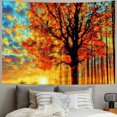 Autua Sunset Forest Tapestry Rainforest Nature Landscape Tapestry Wall