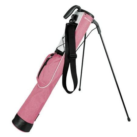 Orlimar Pitch and Putt Golf Lightweight Stand Carry Bag  Plaid Poly Blush Pink