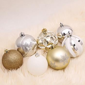 berkley jensen shatterproof ornaments 100 ct white and gold
