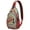 Abstract, variant on Sunflower Wildflower Bloom Sling Backpack for Women, Boho Floral Crossbody Shoulder Bag with Yellow Country Pattern, Rustic Aesthetic Daypack