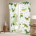 thumbnail image 3 of Homewish Cartoon Crocodile Black Out Curtains,Wild Animal Curtains Pack of 2 (42x63 Each),Green White Bedroom Curtains For Boys Kids,Luxury Bedroom Decor, 3 of 6