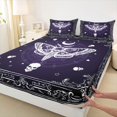 thumbnail image 3 of Homewish Animal Moth Twin Sheet Sets 3pcs for Female Men,Gothic Skull Twin Fitted Sheet Microfiber,Exotic Style Breathable Flat Sheet,Luxury Bedroom Decor, 3 of 7