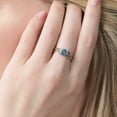 thumbnail image 3 of Gem Stone King 925 Sterling Silver London Blue Topaz Women's Ring (0.55 Cttw, Oval 6X4MM, Gemstone Birthstone, Available 5,6,7,8,9), 3 of 4