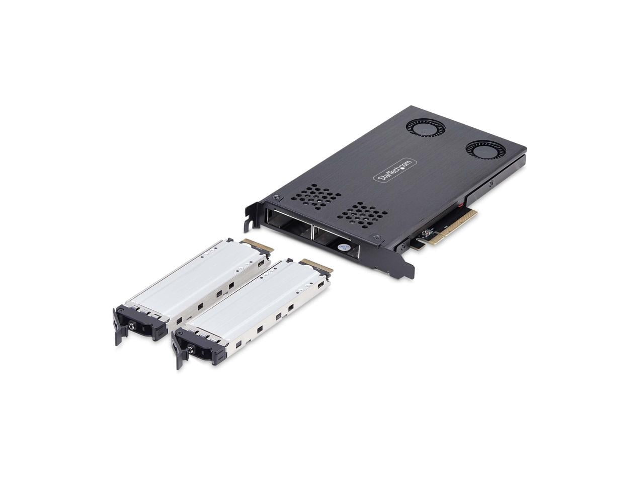 StarTech Dual-Bay M.2 NVMe SSD to PCIe x8 Removable Mobile Rack  2M2-REMOVABLE-PCIE