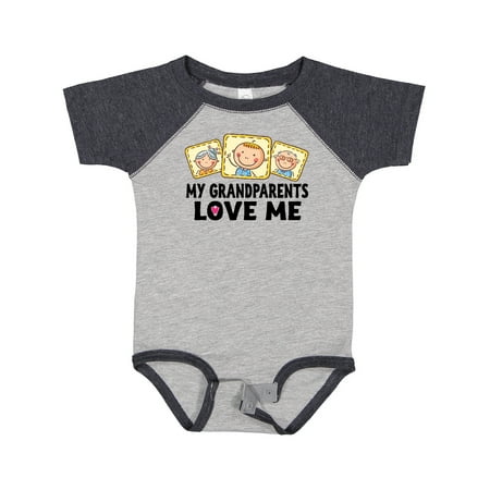 

Inktastic My Grandparents Love Me Gift Baby Boy or Baby Girl Bodysuit