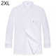 thumbnail image 2 of Delantal de la cocina de la manga larga del poliéster uniforme del chef con los bolsillos delanteros Simple Style Professional Home Supplies for Grill Restaurant White XXL Vogacara LF000325-10, 2 of 7