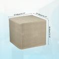 thumbnail image 2 of Stripe Stretch Ottoman Cover Square Fit Length 14"-17", Small, Khaki, 2 of 6