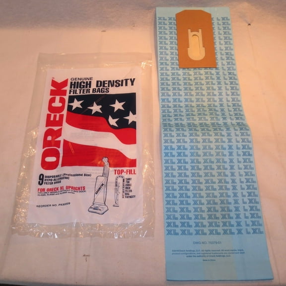 Oreck XL 2000 8000 9000 Non Dock Upright High Density Style Allergen Vac Bags [9 Bags]