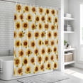 thumbnail image 6 of Beige Sunflowers Fall Bathroom Shower Curtains with 12 Hooks Polyester Waterproof Shower Curtain for Stalls and Bathtubs Thanksgiving Botanical Floral Decorative Bathroom Privacy Curtain 36x72 Inches, 6 of 9