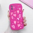 thumbnail image 3 of Funda de teléfono con borde curvo ondulado y corazón de amor para iPhone 15 Pro Max, funda para iPhone 11, 12, 13, 16, 14 Pro Max, X, XS, XR, 7, 8 Plus, SE 2020, 3 of 5