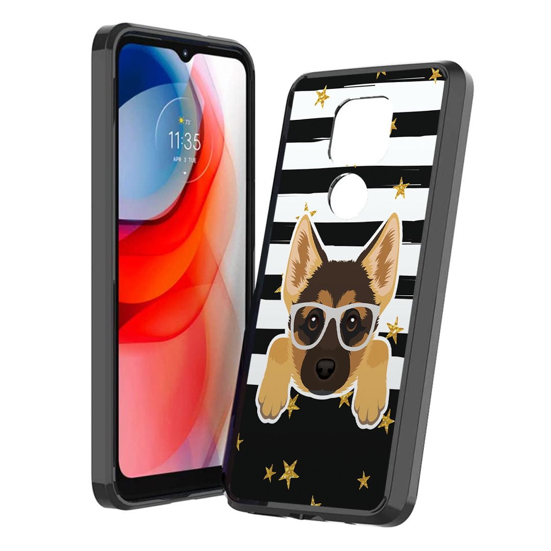 Capsule Case Compatible with G Play [Cute Hybrid Shockproof Protection Thin Fusion Slim Black Phone Case Cover] for Motorola Moto G Play 2021 model (German Shepherd) - Walmart.com
