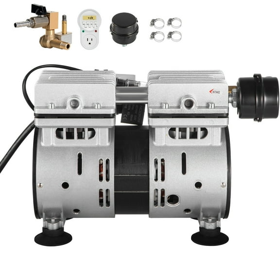 KFFKFF Pond Aerator, 550W Power, 5.2CFM for Up to 3-Acre 50' Lake, Aeration Kit with 3/4 HP Compressor, Timer, and Valves, Air Compressor for Deep Water Oxygen Circulation in Ponds and Lakes