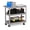 Gray, variant on Metal Utility Cart 3-Tier, Rolling Tool Cart with Wheels - 400lbs Capacity - Garage, Kitchen, Office, Hotel Use