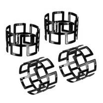 Uxcell Napkin Rings, 4 Pack 43mm Inner Diameter Alloy Napkin Buckles, Black