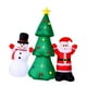 thumbnail image 4 of Decoraciones navideñas inflables: lindo conjunto de Papá Noel, muñeco de nieve y de Navidad para patio o porche., 4 of 9