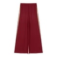 thumbnail image 5 of iiniim 2 Pcs Liturgical Praise Dance Dresses for Women Asymmetric Overlay Worship Dress with Wide-Leg Pants Burgundy XXL, 5 of 7