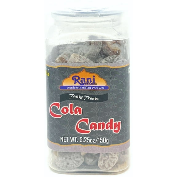 Rani Cola Candy 5.25oz (150g) Vacuum Sealed, Easy Open Top, Resealable Container ~ Indian Tasty Treats | Vegan | Gluten Friendly | NON-GMO | Indian Origin