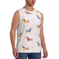 thumbnail image 2 of Balery Dachshund Dog Puppy Camisetas sin mangas para hombre, absorbe la humedad y protege contra el mal olor.-XX-Large, 2 of 7