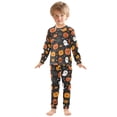 thumbnail image 7 of Boys Pajamas Girls Pajama Smiling Pumpkin and Ghost Cute Comfortable Cotton Two-piece Pajama Set, 7 of 7