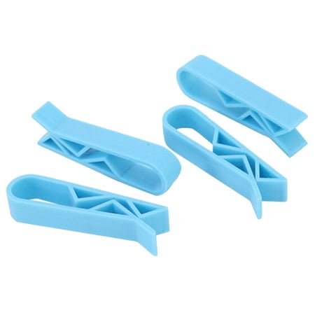 

NUOLUX 20pcs Trash Bag Clip Simple Pratical Fixed Waste Bin Bag Holder Rubbish Clip Garbage Can Clamp Holder (Blue)