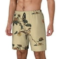 thumbnail image 1 of Balery Vintage Bird Bañador para hombre, shorts de playa de secado rápido con entrepierna y forro de compresión-XX-Large, 1 of 6