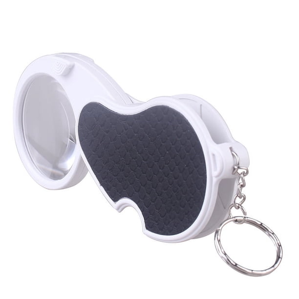 Lupa con luz, lupa iluminada, lupa de bolsillo de mano 5X lupa pequeña iluminada plegable de mano iluminada