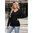 thumbnail image 5 of WIHOLL Womens V Neck Sweaters Pullover Cozy Lightweight Sweaters Long Sleeve Tops Winter Clothing 2026, 5 of 9