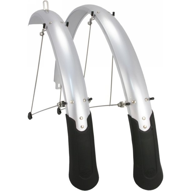 Bike 7057 Cascadia 60Mm Fenders 130Mm Mud Flaps Silver Walmart