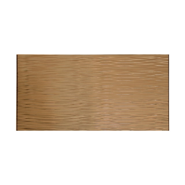 Fasade - Waves Horizontal Polished Copper Decorative Wall Panel - Fast and Easy Installation (4' X 8' Panel)