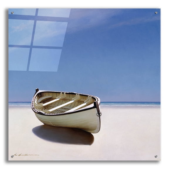 Epic Art 'Beached Boat' by Zhen-Huan Lu, Acrylic Glass Wall Art, 36"x36"