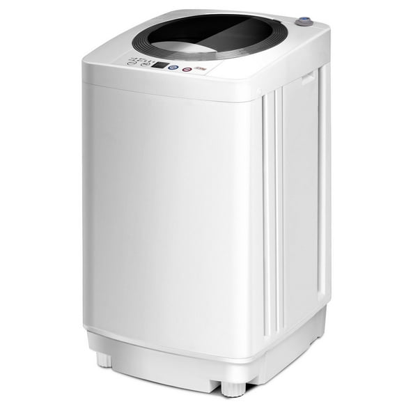 Portable Compact Full-Automatic Laundry Wash Machine Washer Spinner W/ Drain Pump 7.7 lbs Load Capacity