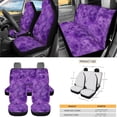 thumbnail image 3 of Jeiento Tie Dye Car Seat Covers Set 15 Pack Car Seat Accessories Steering Wheel Cover Seat Belt Pads Trash Bin Car Air Vent Pouch Rear View Mirror Protector Coasters Purple Key Chain for SUV Van, 3 of 7