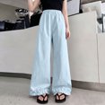 thumbnail image 6 of Mitankcoo Girls Elastic Waist Wide Leg Pants Kids Ruffle Hem Casual Trousers with Pockets for Daily School, 6 of 6