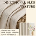 thumbnail image 4 of TURCURNO 84 Inch Linen Curtains for Living Room,Light Filtering Bronze Grommet Birch Drapes,Farmhouse Sliding Door Beige Window Curtains,2 Panels, 4 of 10