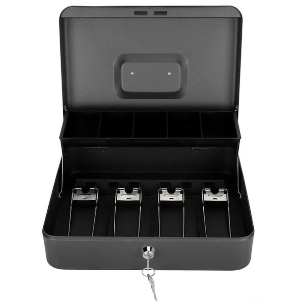 LAFGUR Mini caisse enregistreuse tiroir 4 billets + 5 pièces coffre-fort  boîte de rangement manuel push open cash 