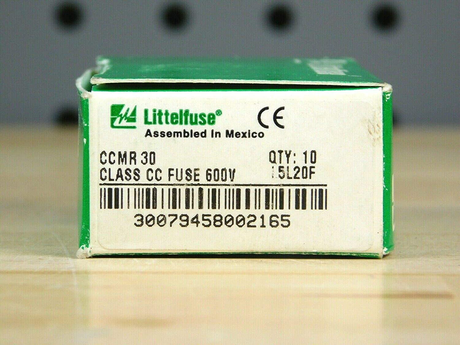 Littelfuse CCMR-30 CCMR-30A 30 Amp 600V  Time Delay Fuse 10*38 