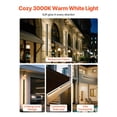 thumbnail image 3 of 2 Pack 47.2 Inch Modern Outdoor Wall Lights 3000K Warm White IP65 Waterproof Rustproof for House Porch Garage, 3 of 6